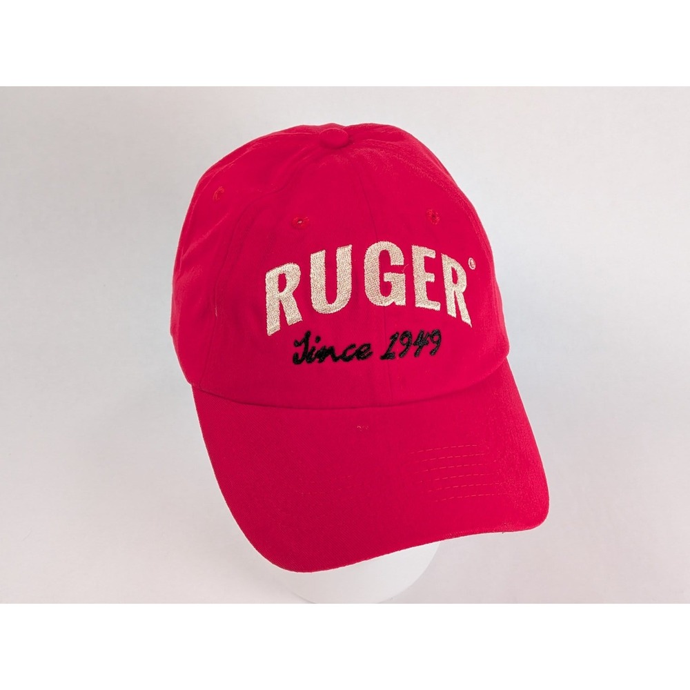 Ruger Red Baseball Cap Since 1949 Logo Adjustable Cotton Hat Model 40095